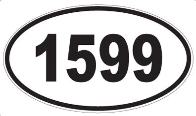 1599 - Oval Sticker