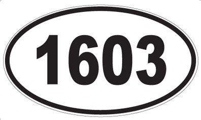 1603 - Oval Sticker
