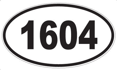 1604 - Oval Sticker