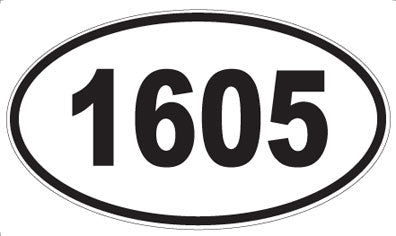 1605 - Oval Sticker