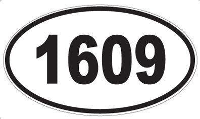 1609 - Oval Sticker