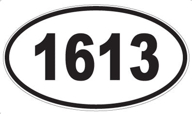 1613 - Oval Sticker