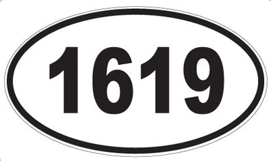 1619 - Oval Sticker