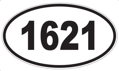 1621 - Oval Sticker