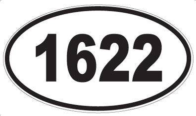 1622 - Oval Sticker