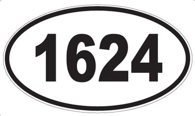 1624 - Oval Sticker