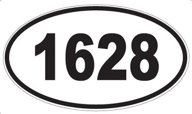 1628 - Oval Sticker