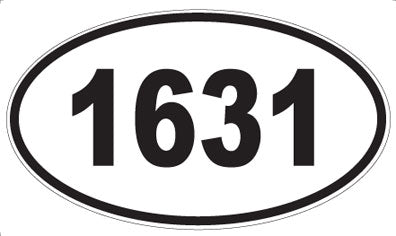 1631 - Oval Sticker