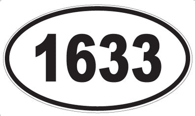 1633 - Oval Sticker