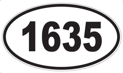 1635 - Oval Sticker