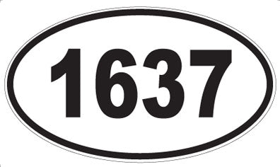 1637 - Oval Sticker