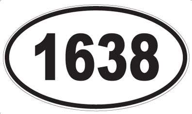 1638 - Oval Sticker