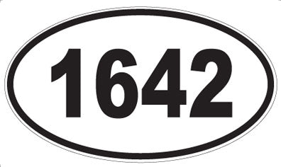 1642 - Oval Sticker