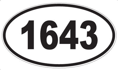 1643 - Oval Sticker