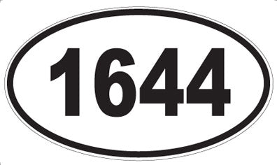 1644 - Oval Sticker