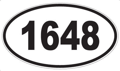 1648 - Oval Sticker