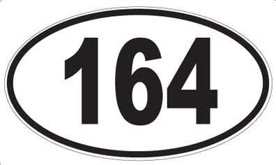 164 - Oval Sticker