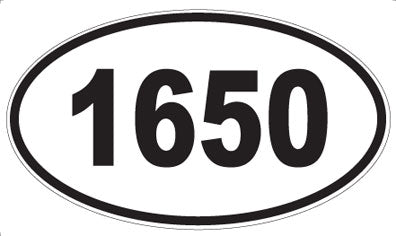 1650 - Oval Sticker