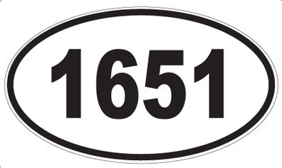 1651 - Oval Sticker