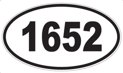 1652 - Oval Sticker