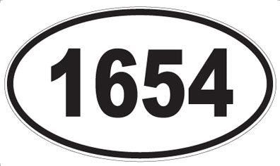 1654 - Oval Sticker