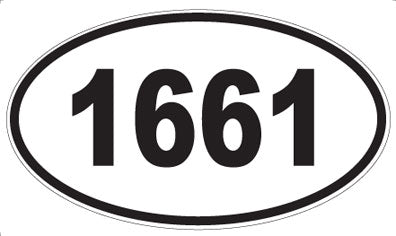 1661 - Oval Sticker