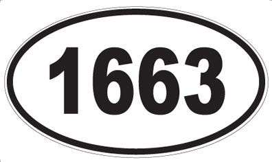 1663 - Oval Sticker