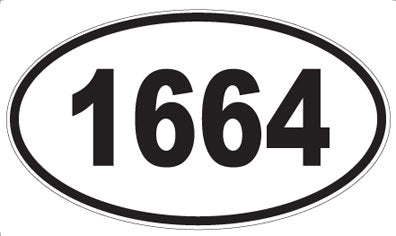 1664 - Oval Sticker