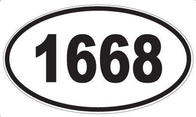 1668 - Oval Sticker