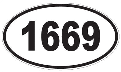 1669 - Oval Sticker