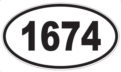1674 - Oval Sticker