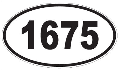 1675 - Oval Sticker