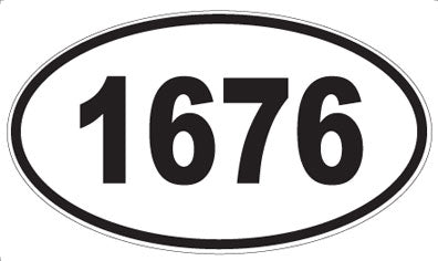 1676 - Oval Sticker