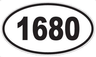 1680 - Oval Sticker
