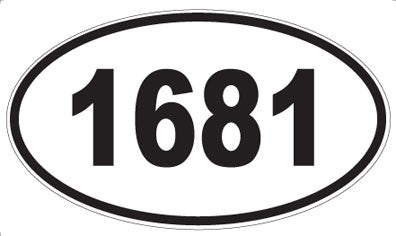 1681 - Oval Sticker