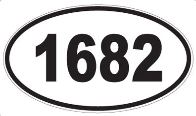 1682 - Oval Sticker