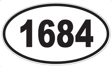 1684 - Oval Sticker