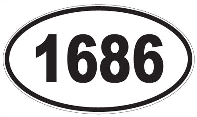 1686 - Oval Sticker