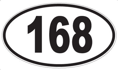 168 - Oval Sticker