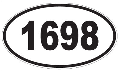 1698 - Oval Sticker