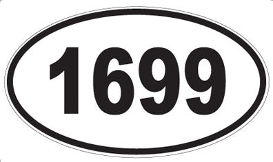 1699 - Oval Sticker