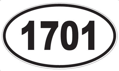 1701 - Oval Sticker