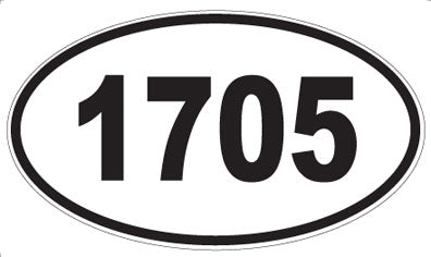 1705 - Oval Sticker