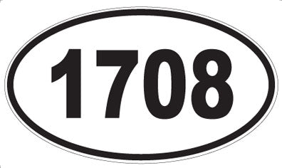 1708 - Oval Sticker