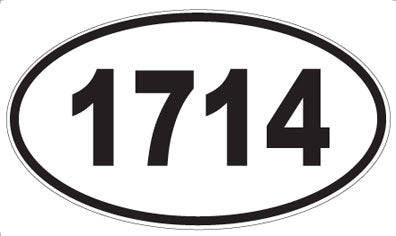 1714 - Oval Sticker