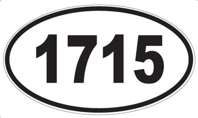 1715 - Oval Sticker