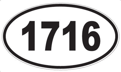 1716 - Oval Sticker