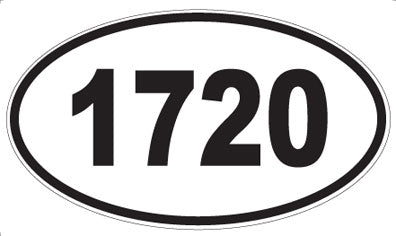 1720 - Oval Sticker