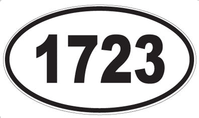 1723 - Oval Sticker