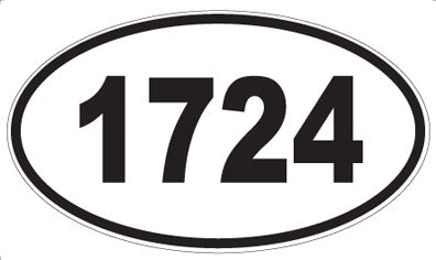1724 - Oval Sticker